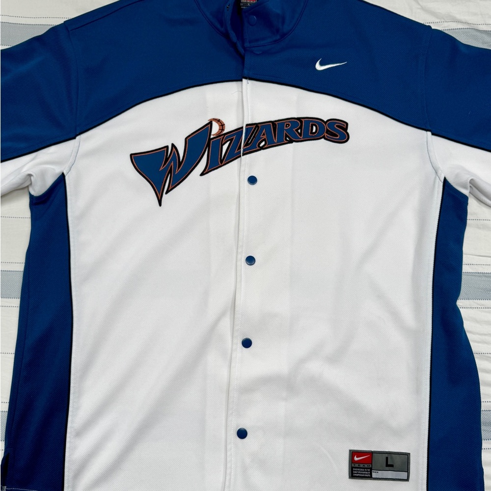 Nike Blue and White Wizards baseball jersey